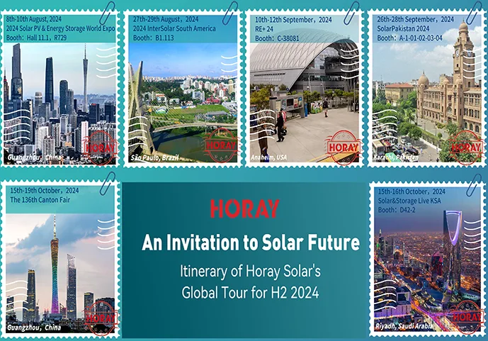 Horay Solar Unveils Extensive Global Exhibition Schedule for Second Half 2024